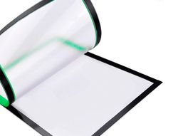 Marco porta anuncios liderpapel magnetico din a4 dorso adhesivo removible color verde
