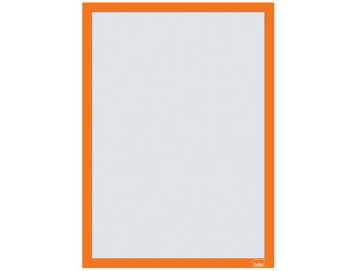 Marco porta anuncios nobo din A3 marco magnetico autoadhesivo color naranja pack de 2 unidades