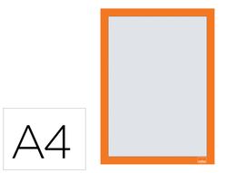 Marco porta anuncios nobo din A4 marco magnetico autoadhesivo color naranja pack de 2 unidades