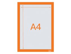 Marco porta anuncios nobo din A4 marco magnetico autoadhesivo color naranja pack de 2 unidades