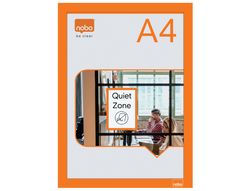 Marco porta anuncios nobo din A4 marco magnetico autoadhesivo color naranja pack de 2 unidades