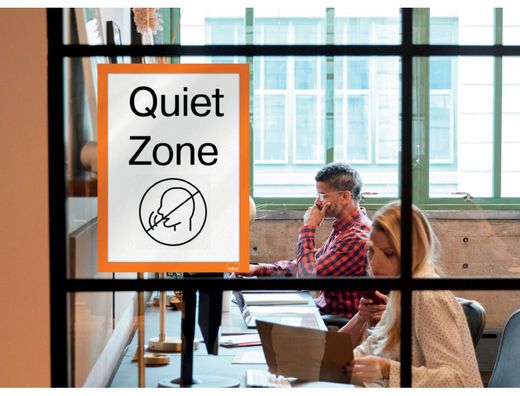 Marco porta anuncios nobo din A4 marco magnetico autoadhesivo color naranja pack de 2 unidades