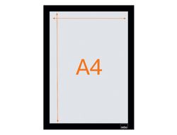 Marco porta anuncios nobo din A4 marco magnetico autoadhesivo color plata pack de 2 unidades