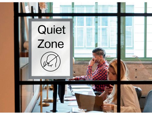 Marco porta anuncios nobo din A4 marco magnetico autoadhesivo color plata pack de 2 unidades