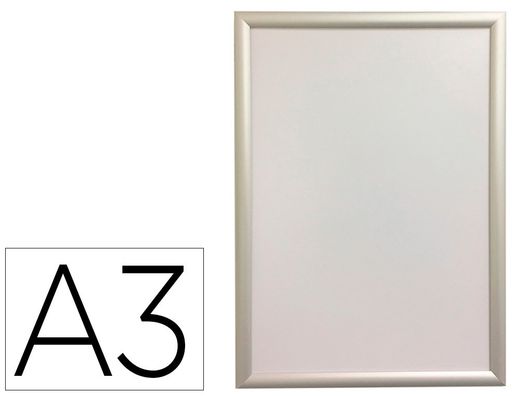Marco porta anuncios q-connect din a3 marco de aluminio 32,7x45x1,2 cm