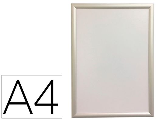 Marco porta anuncios q-connect din a4 marco de aluminio 24x32,7x1,2 cm
