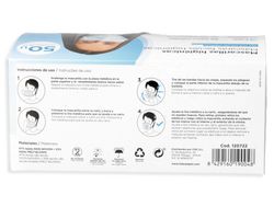 Mascarilla facial proteccion higienica desechable 3 capas filtracion 95% blanca