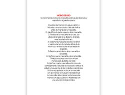 Mascarilla facial proteccion higienica desechable 3 capas filtracion 95% blanca