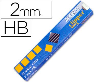 MASSAT Mina Maxim 12ud Trazo 2 mm HB grafito Ref. PM000200