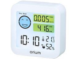 Medidor de aire orium quaelis 20 medidor de co2 y cov superficie 30 m2 pantalla lcd color blanco 64x56 mm