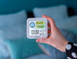 Medidor de aire orium quaelis 20 medidor de co2 y cov superficie 30 m2 pantalla lcd color blanco 64x56 mm