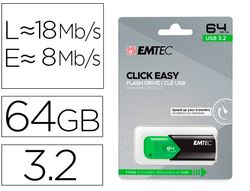 Memoria emtec usb 3.2 click easy 64 gb verde