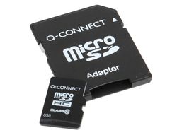 Memoria Sd Micro Q-Connect Flash 8 Gb Clase 4 con Adaptador