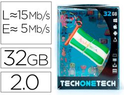 Memoria usb tech on tech bandera andalucia 32 gb