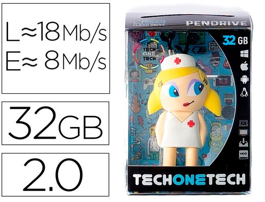 Memoria usb tech on tech enfermera kitty 32 gb