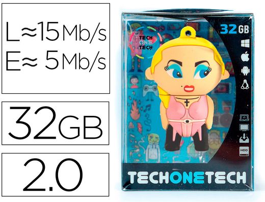 Memoria usb tech on tech madona 32 gb