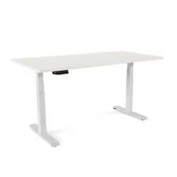Mesa 160 cm Regulable En Altura Electricamente Con 3 Telescopicos Blanco