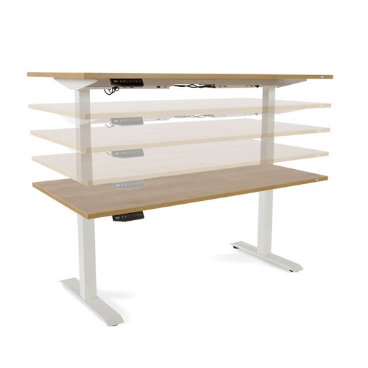 Mesa 160 cm Regulable En Altura Electricamente Con 3 Telescopicos Haya