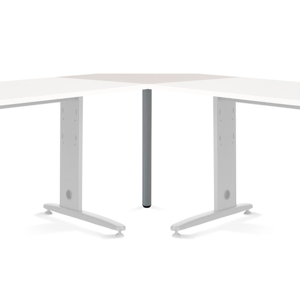 Mesa Ángulo 90º Aluminio/Blanco