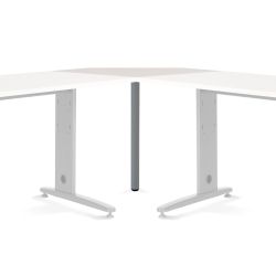 Mesa Ángulo 90º Aluminio/Blanco