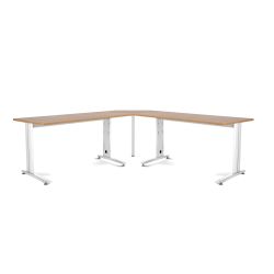 Mesa Ángulo 90º Aluminio/Blanco