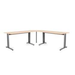 Mesa Ángulo 90º Aluminio/Blanco