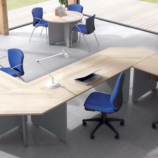 Mesa Ángulo 90º Aluminio/Gris