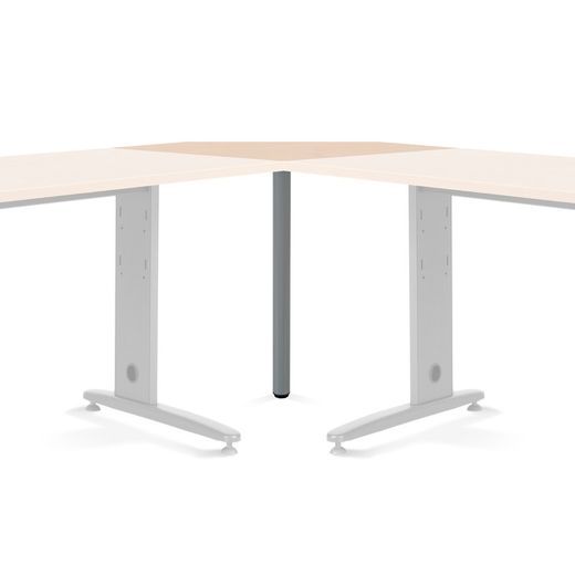 Mesa Ángulo 90º Aluminio/Haya