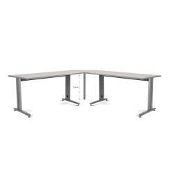 Mesa Ángulo 90º Aluminio/Haya