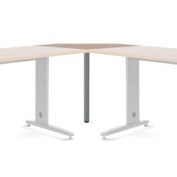 Mesa Ángulo 90º Aluminio/Roble