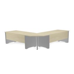 Mesa Ángulo 90º Aluminio/Roble