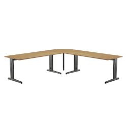 Mesa Ángulo 90º Aluminio/Roble