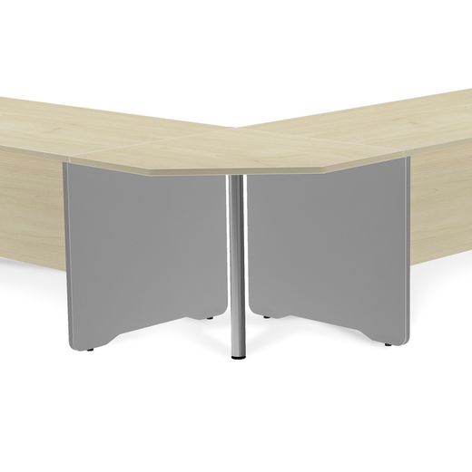 Mesa Ángulo 90º Aluminio/Roble