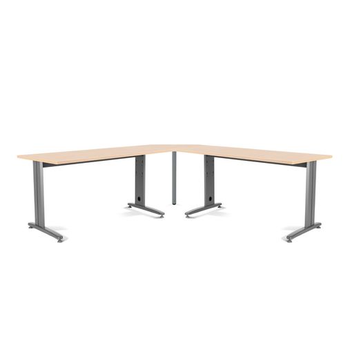Mesa Ángulo 90º Aluminio/Roble