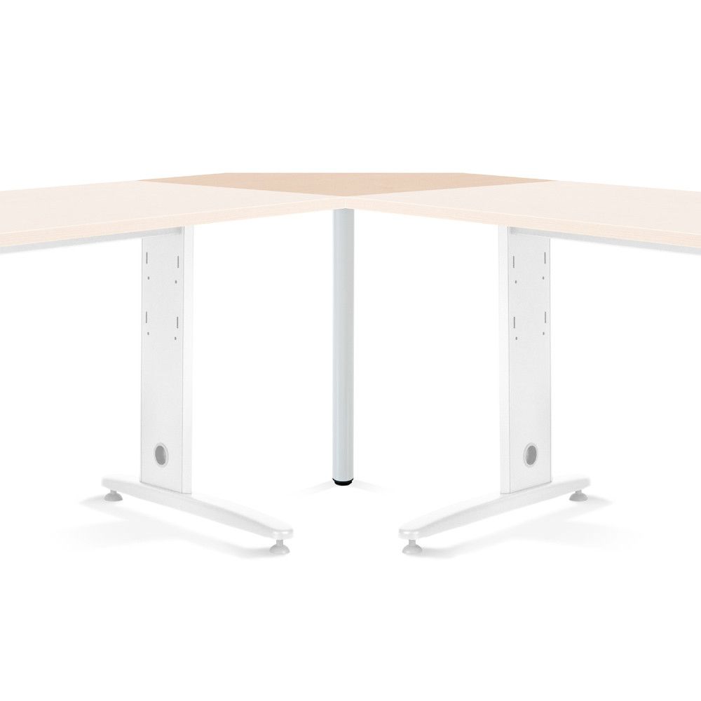 Mesa Ángulo 90º Blanco/Haya