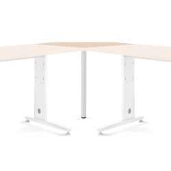 Mesa Ángulo 90º Blanco/Haya