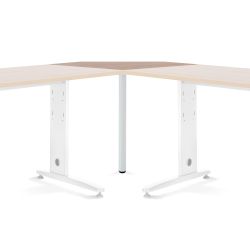 Mesa Ángulo 90º Blanco/Roble