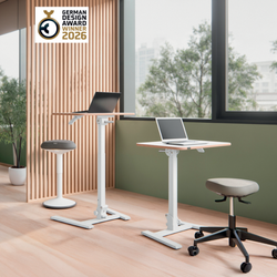 Mesa elevable pequeńa neumática plegable Leitz Ergo