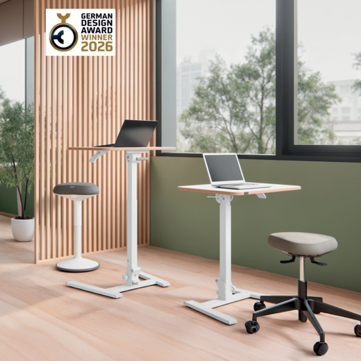 Mesa elevable pequeńa neumática plegable Leitz Ergo