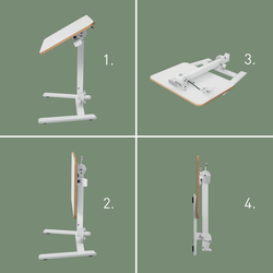 Mesa elevable pequeńa neumática plegable Leitz Ergo