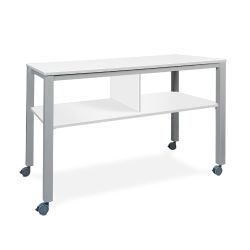 Mesa Executive 2 Niveles 160 x 80 Aluminio/Blanco
