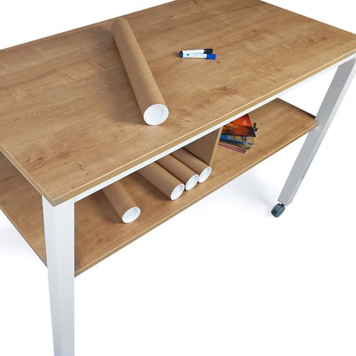 Mesa Executive 2 Niveles 160 x 80 Aluminio/Blanco