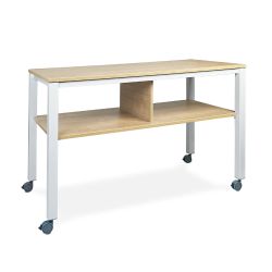 Mesa Executive 2 Niveles 160 x 80 Blanco/Haya