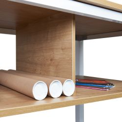 Mesa Executive 2 Niveles 160 x 80 Blanco/Haya