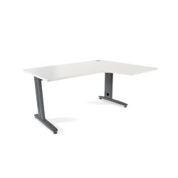 Mesa Metal Ajustable L Derecha 160 x 120 Antracita/Blanco