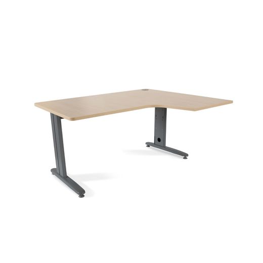 Mesa Metal Ajustable L Derecha 160 x 120 Antracita/Haya