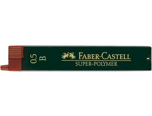 Minas faber grafito 9065 0,5 mm b -estuche de 12 minas