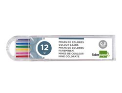 Minas Liderpapel Colores Surtidos de 0.5Mm Estuche de 12 Minas