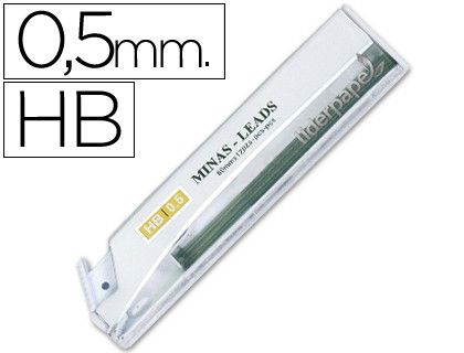 Minas Liderpapel Grafito 0.5 mm Hb Tubo de 12 Minas