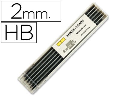 Minas Liderpapel Grafito de 2Mm -Estuche de 12 Minas